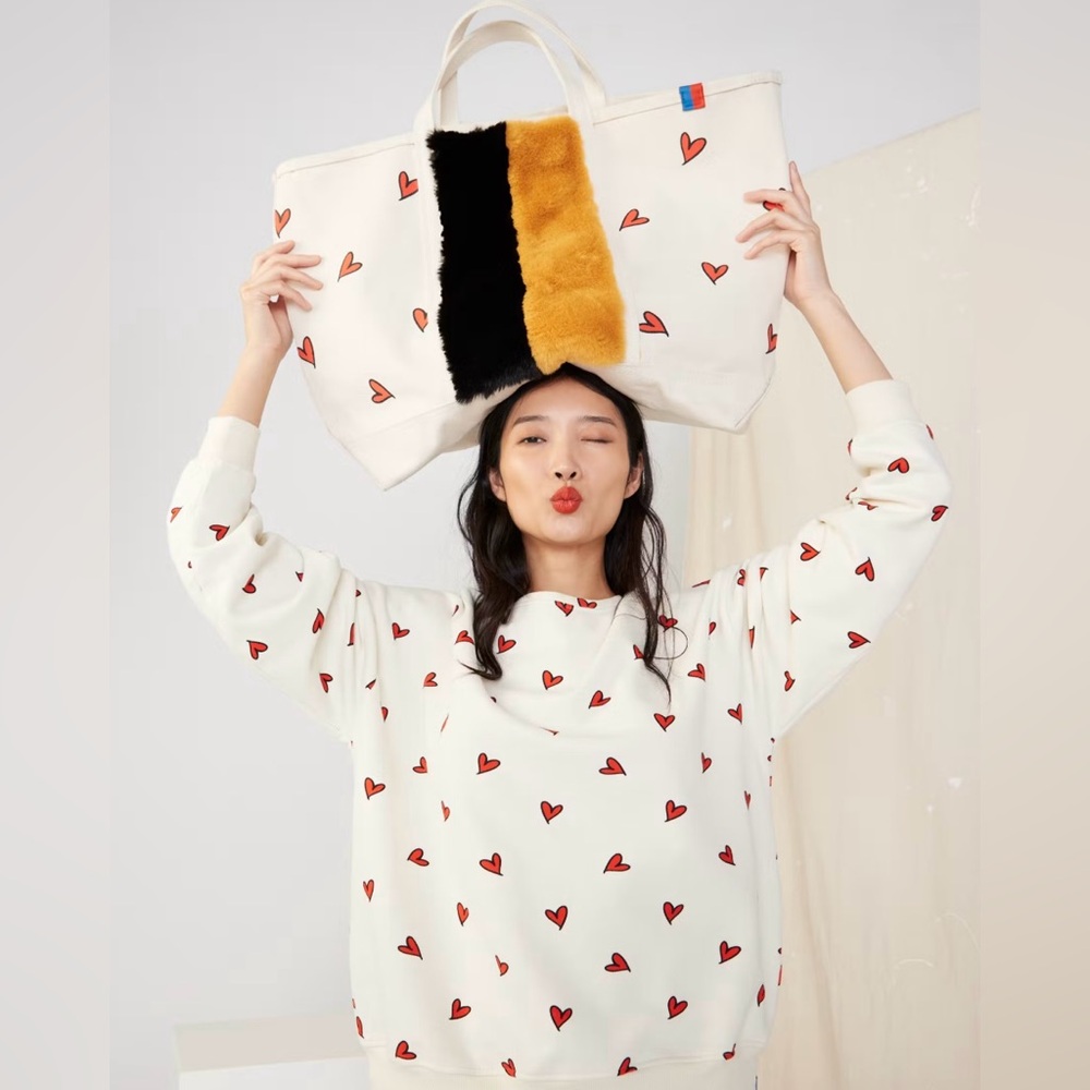 Kule Oversized Heart Sweatshirt